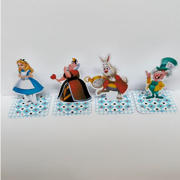 ALICE NO PAIS DAS MARAVILHAS - Aplique 3d para lembrancinhas festa infantil - caixa acrílico 5x5