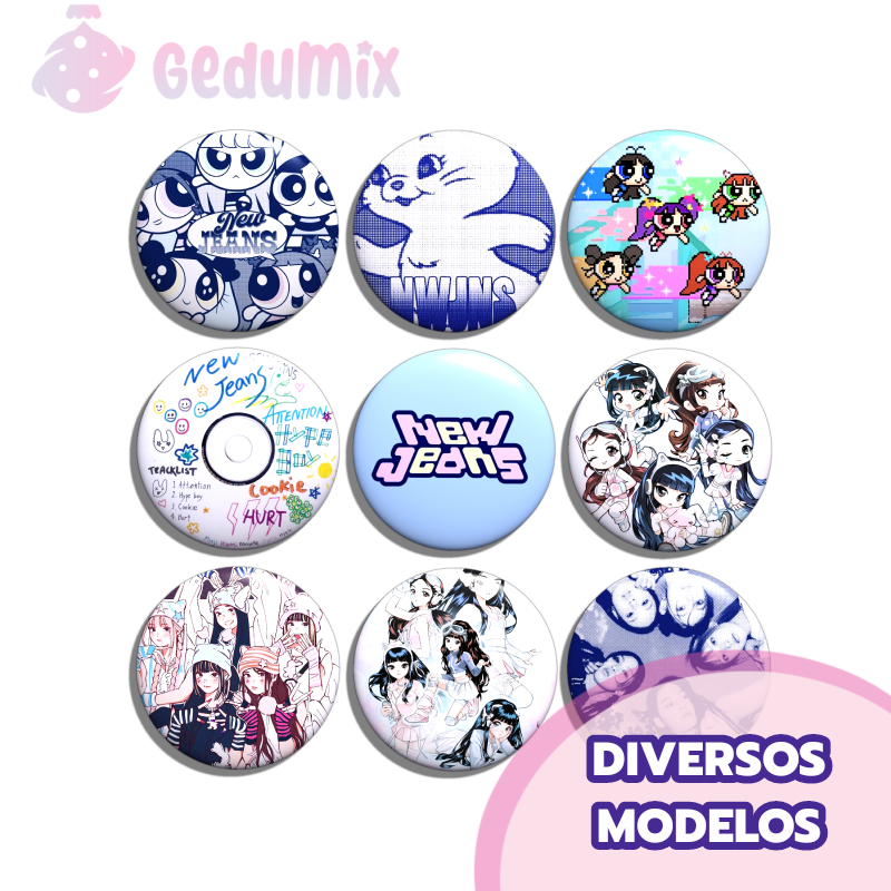 KITs Bottons Broches New Jeans KPOP em Oferta na Shopee