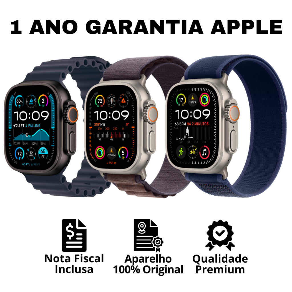 Relógio Apple Watch Ultra 2 49MM Novo Lacrado Original NF + 1 Ano de Garantia Apple