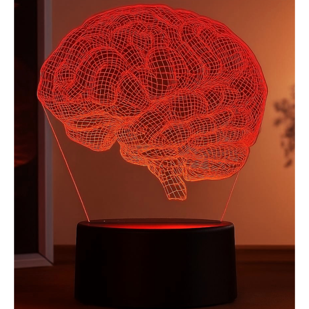 Luminária cérebro Led 3D, neurologista, Anatomia, corpo humano, com opção de nome gravado em Oferta na Shopee