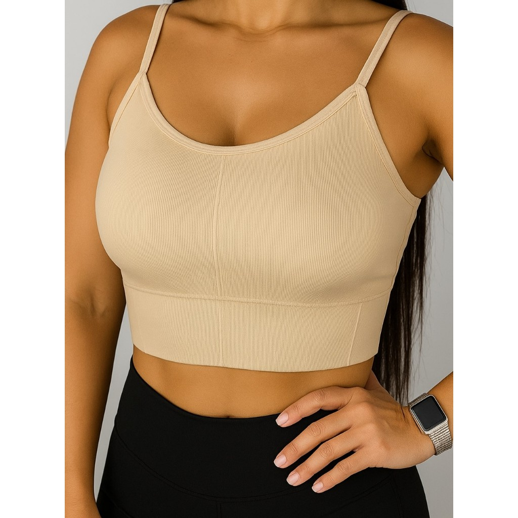 Top Sutiã de Alça Fina para Academia – Cores Variadas e Conforto