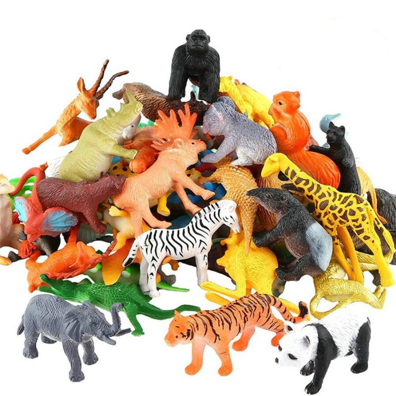 12 Animal Safári África Girafa Elefante Macaco Brinquedo