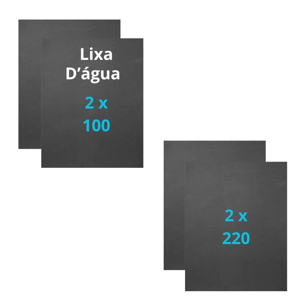 Kit 2 + 2 lixas 60 80 100 120 220 280 320 360 400 500 600 800 1000 1200 1500 2000 2500 3000 Vários