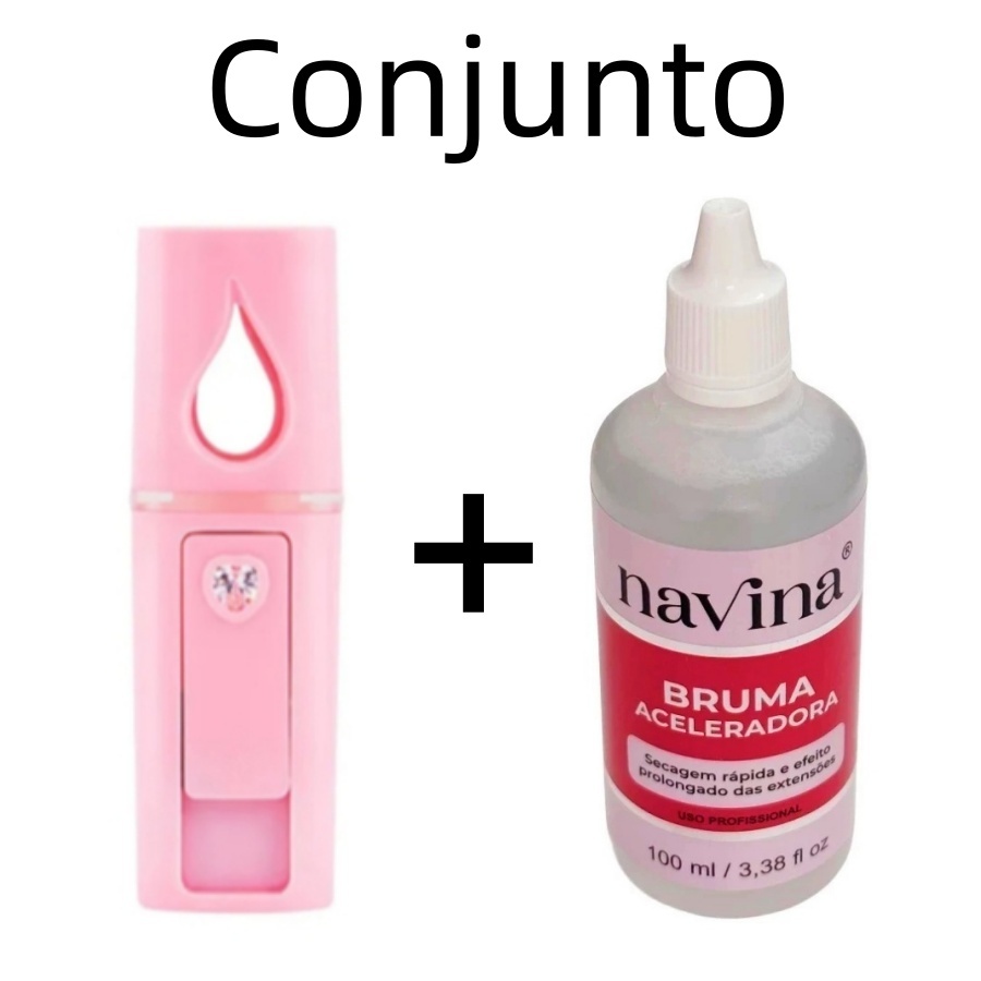 Nano Mister Vaporizador + Bruma Navina 100ml Acelerador Para Extensão de Cílios em Oferta na Shopee