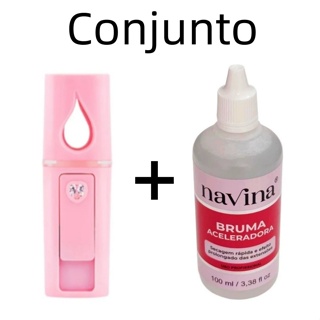 Nano Mister Vaporizador + Bruma Navina 100ml Acelerador Para Extensão de Cílios em Oferta na Shopee