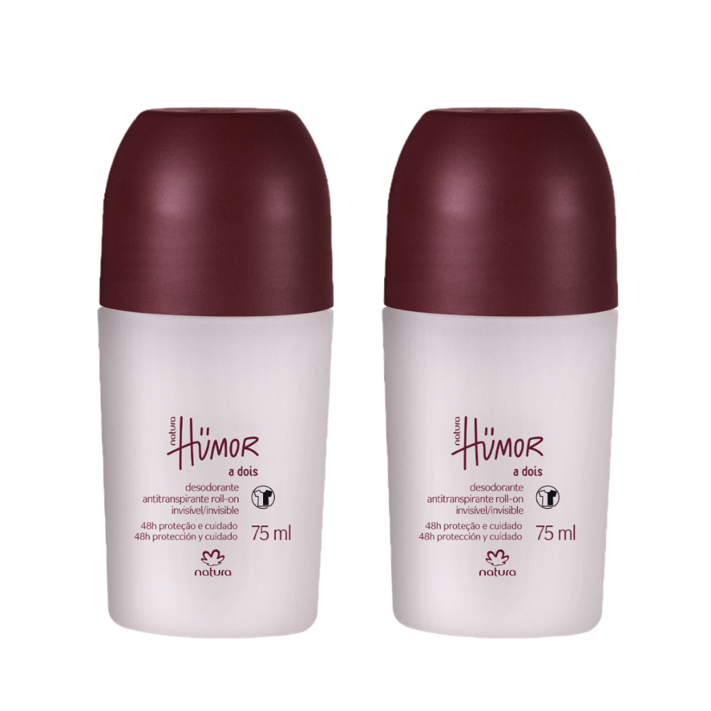 Kit 2 Desodorantes Roll-on Masculino Natura Humor a Dois 75ml