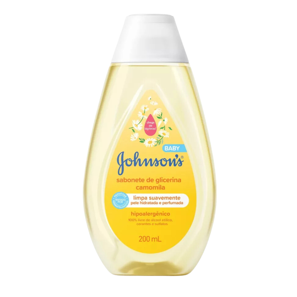 Sabonete Johnson’s Baby Glicerina Camomila 200ml | Hidratação Suave e Hipoalergênico