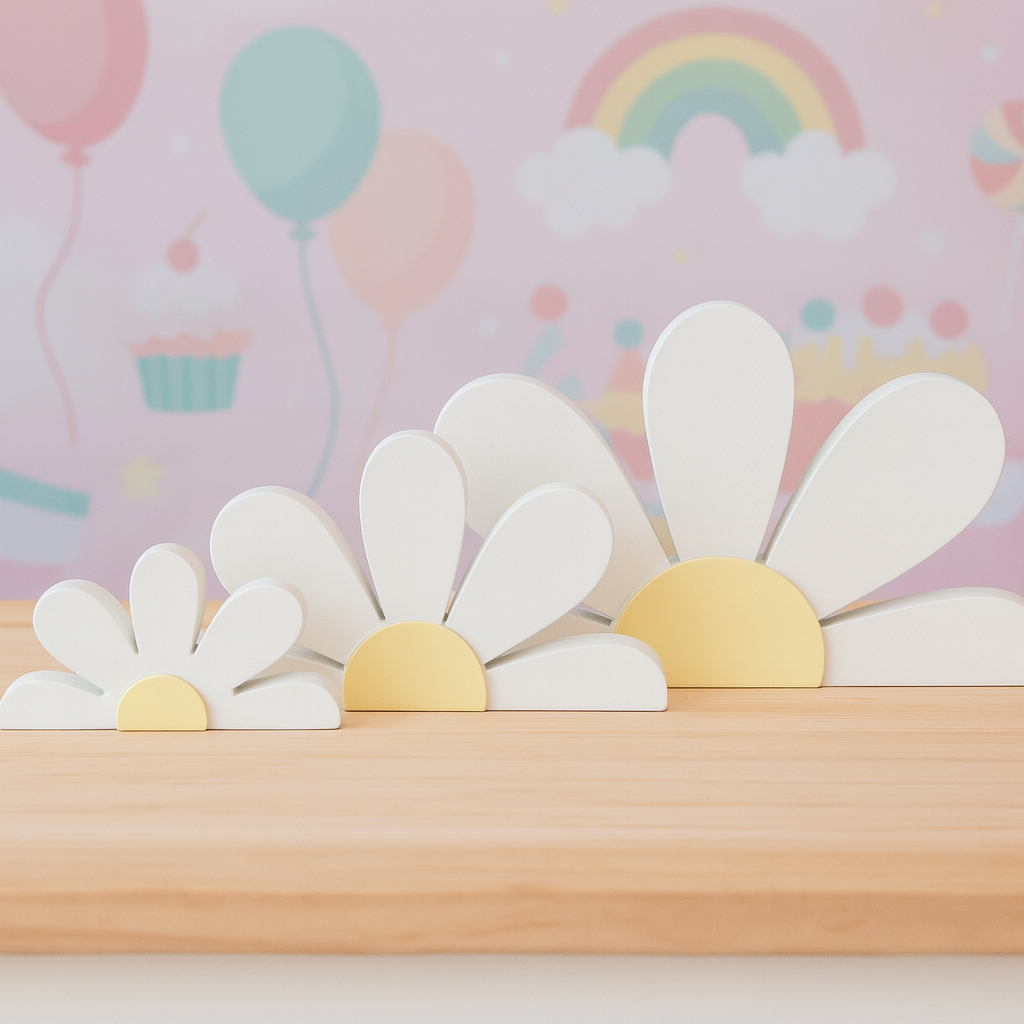 Kit 3 Margarida Decoração Para Quarto Festa Aniversário Display Mdf em Oferta na Shopee