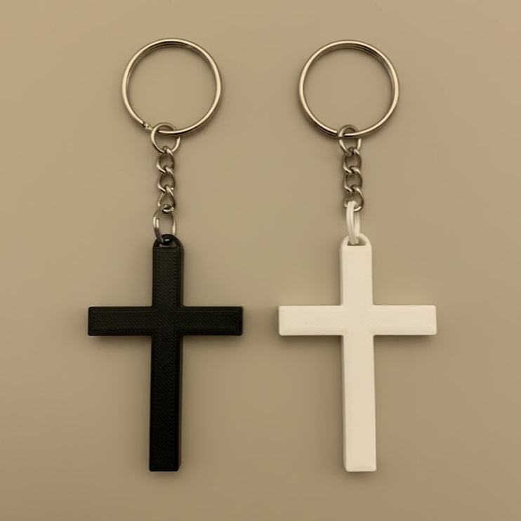 Chaveiro Cruz Minimalista Charmoso em Oferta na Shopee