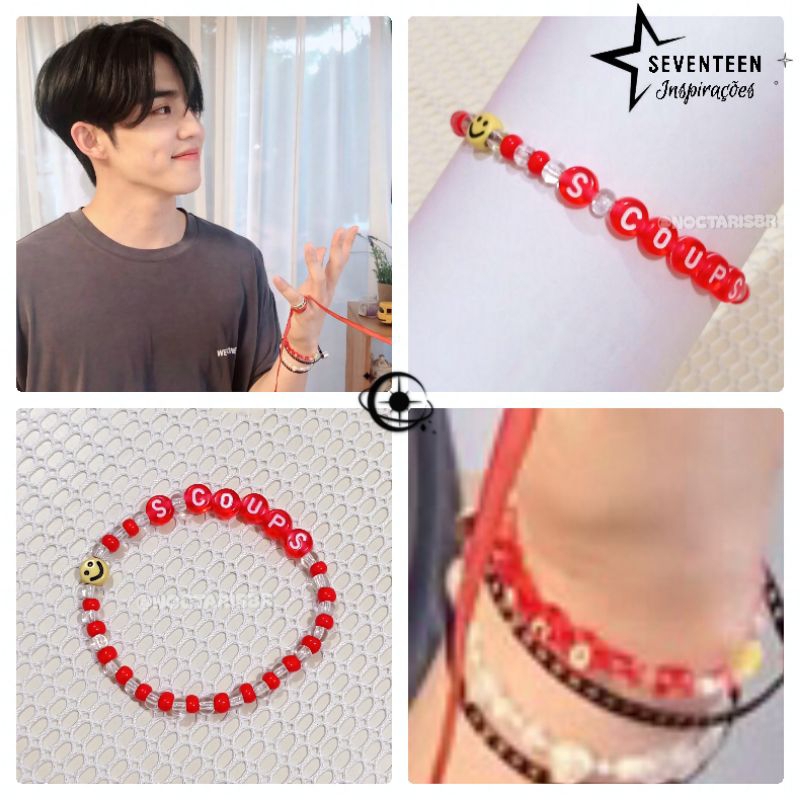 SEVENTEEN S.Coups (Seungcheol) - Pulseira de miçanga Feita pelo Joshua | Kpop Idol inspiração SVT bracelet