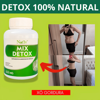 Mix Dtox 120 Cápsulas - Picolinato de Cromo | Psyllium | Quitosana | Spirulina | 500Mg - Nativ em Oferta na Shopee