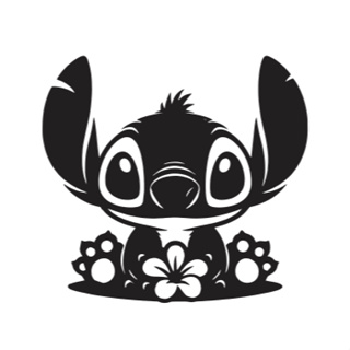 adesivo stitch tamanho 14x13cm para carro moto e caminhão em Oferta na Shopee