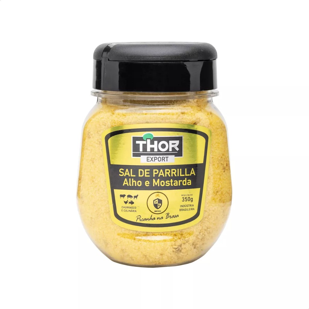 Tempero P/churrasco Sal De Parrilha Thor Alho e Mostarda 350g