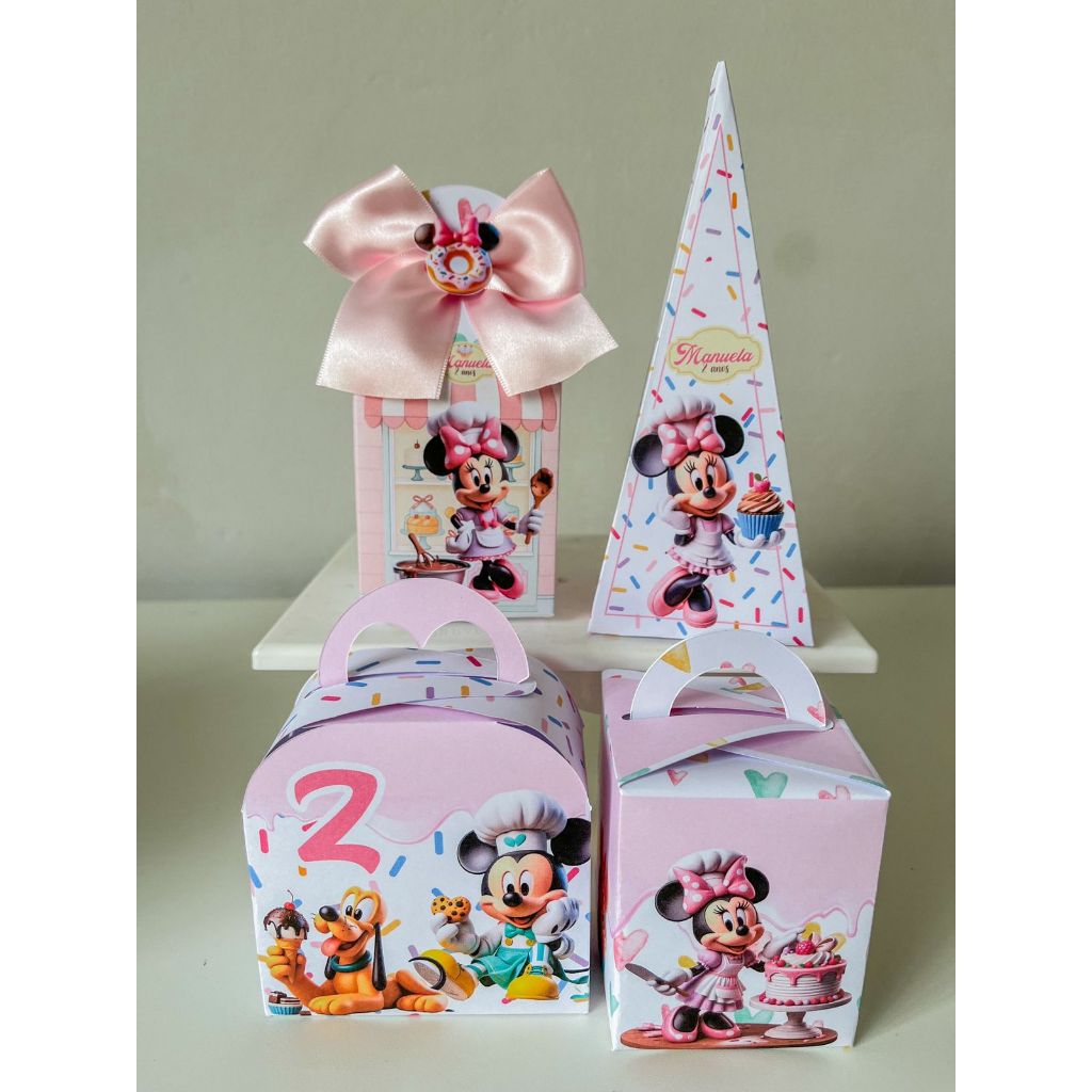 Kit Festa Minnie Confeiteira| 3D | Lembrancinhas | Festa infantil | Aniversário | Personalizados
