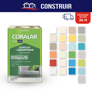 Tinta Coral Coralar 18 Litros Fosca Paredes Anti Mofo Acrílica Interno Interior Cores em Oferta na Shopee
