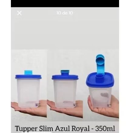 Tupper slim azul Royal Tupperware.