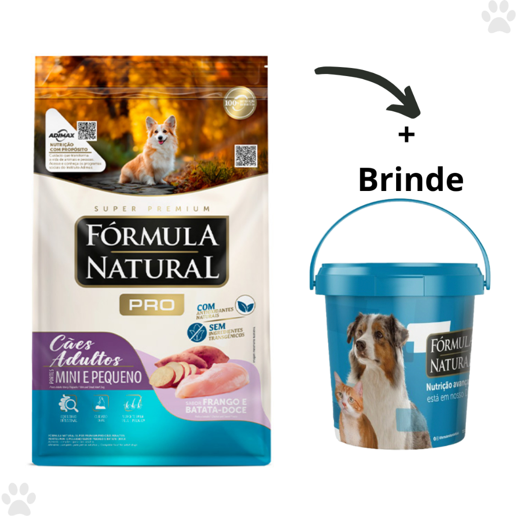RAÇÃO FORMULA NATURAL PRO CACHORRO ADULTO MINI E PEQUENO SABOR FRANGO 15KG
