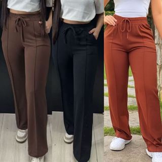 CALÇA MOLETINHO PANTALONA COM BOLSO AMPLO CONFORTÁVEL em Oferta na Shopee