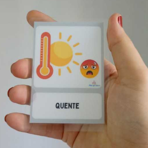 Fichas “Como Está o Tempo Hoje?” | Cartas Plastificadas com Ímã | Atividade Infantil Educativa