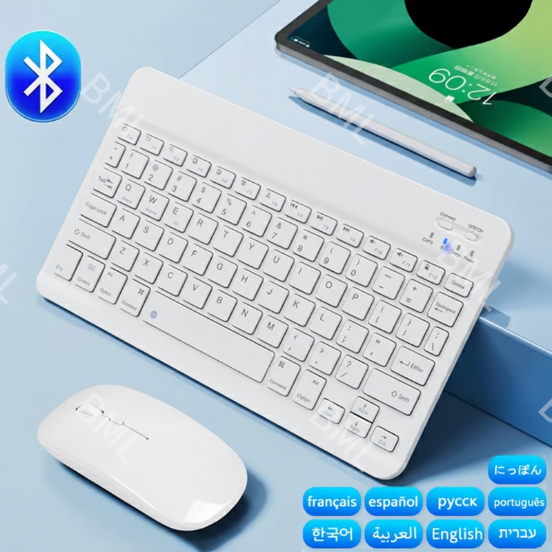 Imagem KIT Teclado E Mouse Bluetooth 5.2 Compatível PC iPhone Android /Notebook/Tablet