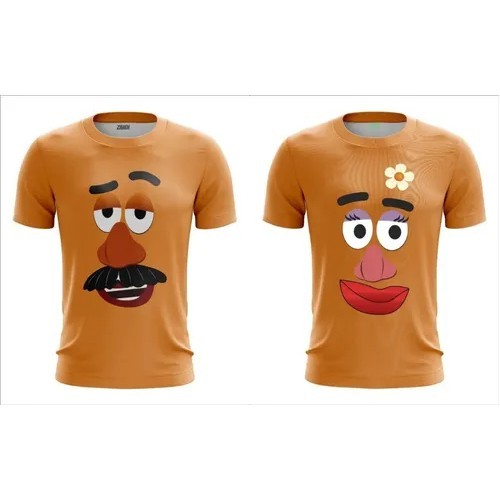 Kit 2 camisetas Sr e Sra cabeça de batata
