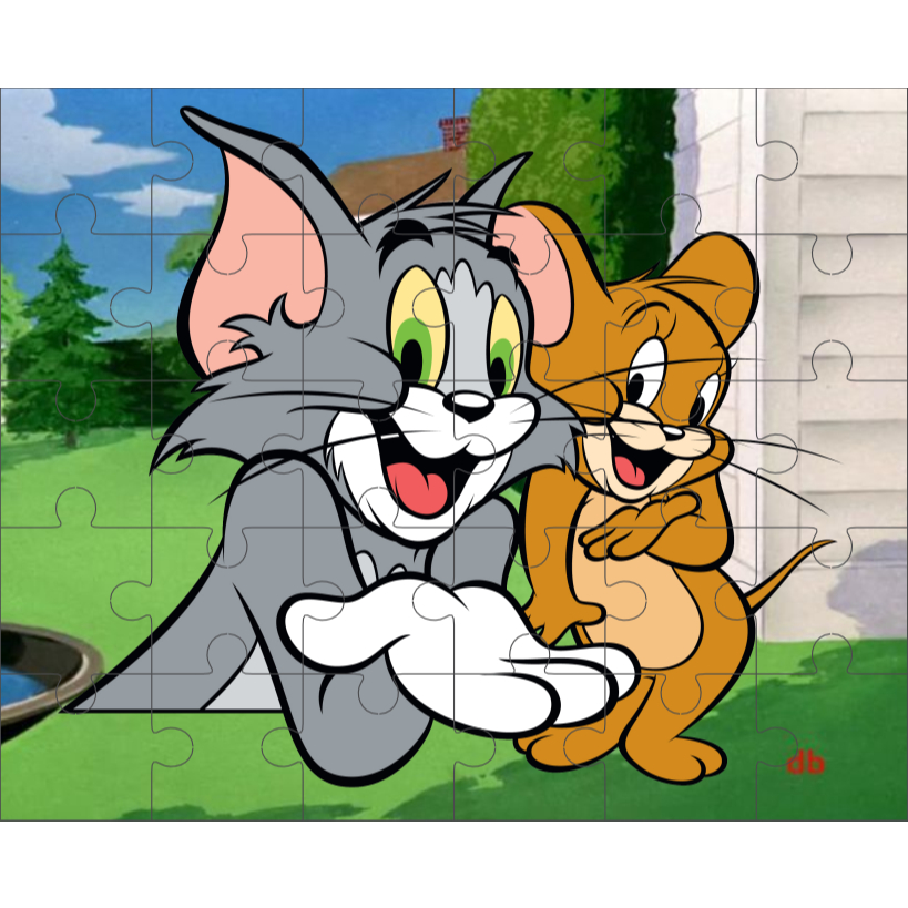 Quebra-Cabeça Tom & Jerry – 30 Peças Grandes | MDF 3mm em Oferta na Shopee