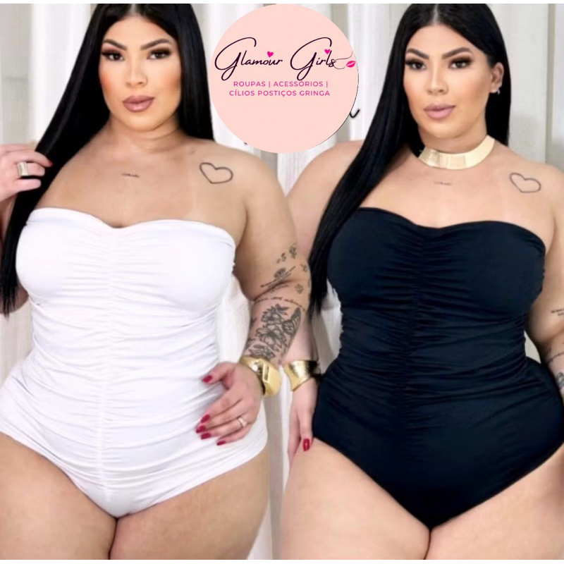 Body Franzido Plus Size Diversas Cores moda gringa