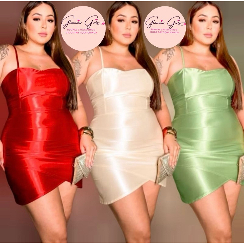 Vestido malha Plus size moda gringa elegante moda festa fim de ano