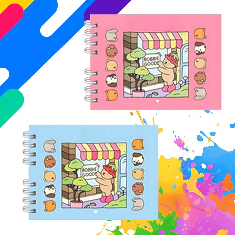 Imagem Kit 2 Livro de Colorir good 48 Folhas Coloring Book Capa dura Rosa e Azul