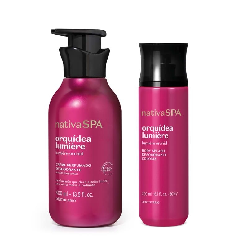 Combo Nativa SPA Orquidea Lumière: Creme Perfumado Desodorante 400ml + Body Splash 200ml