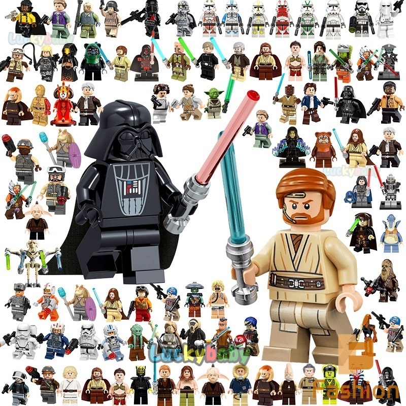 star wars mandaloriano series figura ação 4cm boneco blocos obi wan yoda darth vader stormtrooper skywalker varios