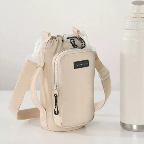 Bolsa Para Garrafa De Água Portátil Com Alça De Ombro Ajustável Caneca Térmica A Vácuo Manga Copo Capa Protet