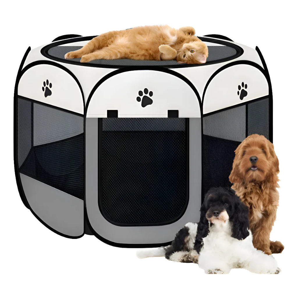 Tenda para gatos Casa para animais de estimação Cerca dobrável para cães Gaiola para cães Cerca para cães