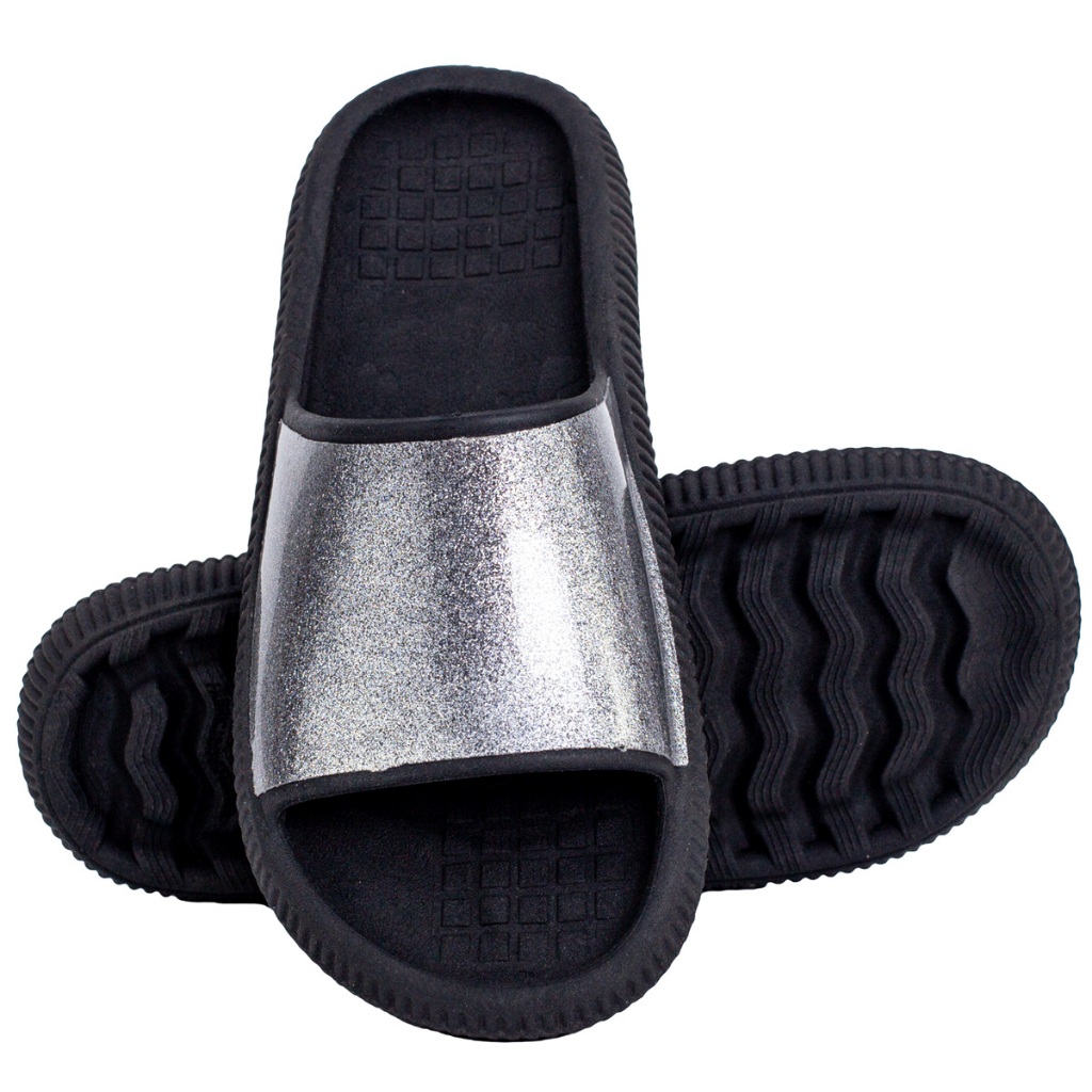 Chinelo Slide Nuvem Vinil Brilhante Menina Verão Casual Antiderrapante Leve Macio Confortável