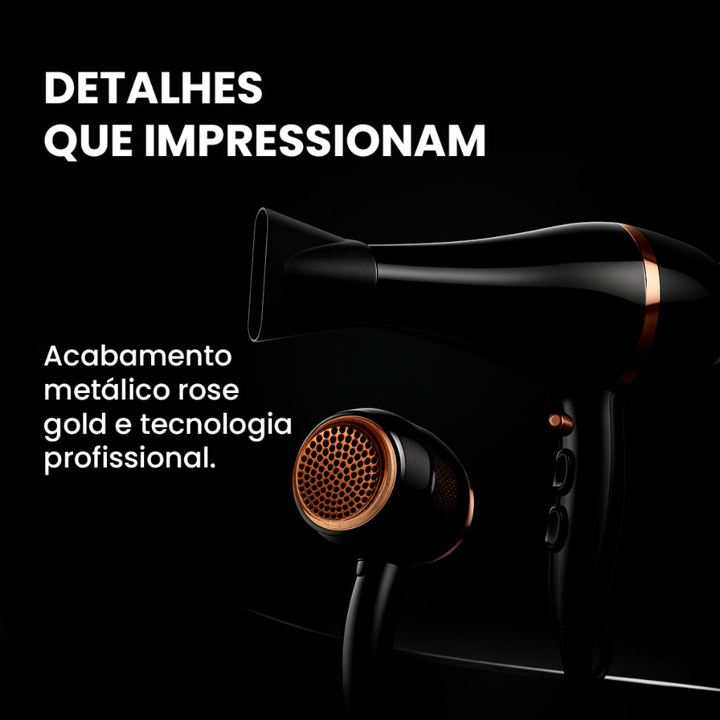 Secador De Cabelos  Com Difusor Profissional Leve Anti Frizz em Oferta na Shopee