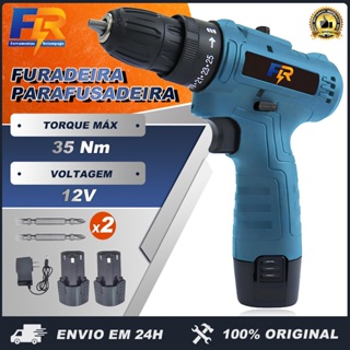 Parafusadeira Furadeira Elétrica Sem Fio 12V Com 2 Bits em Oferta na Shopee