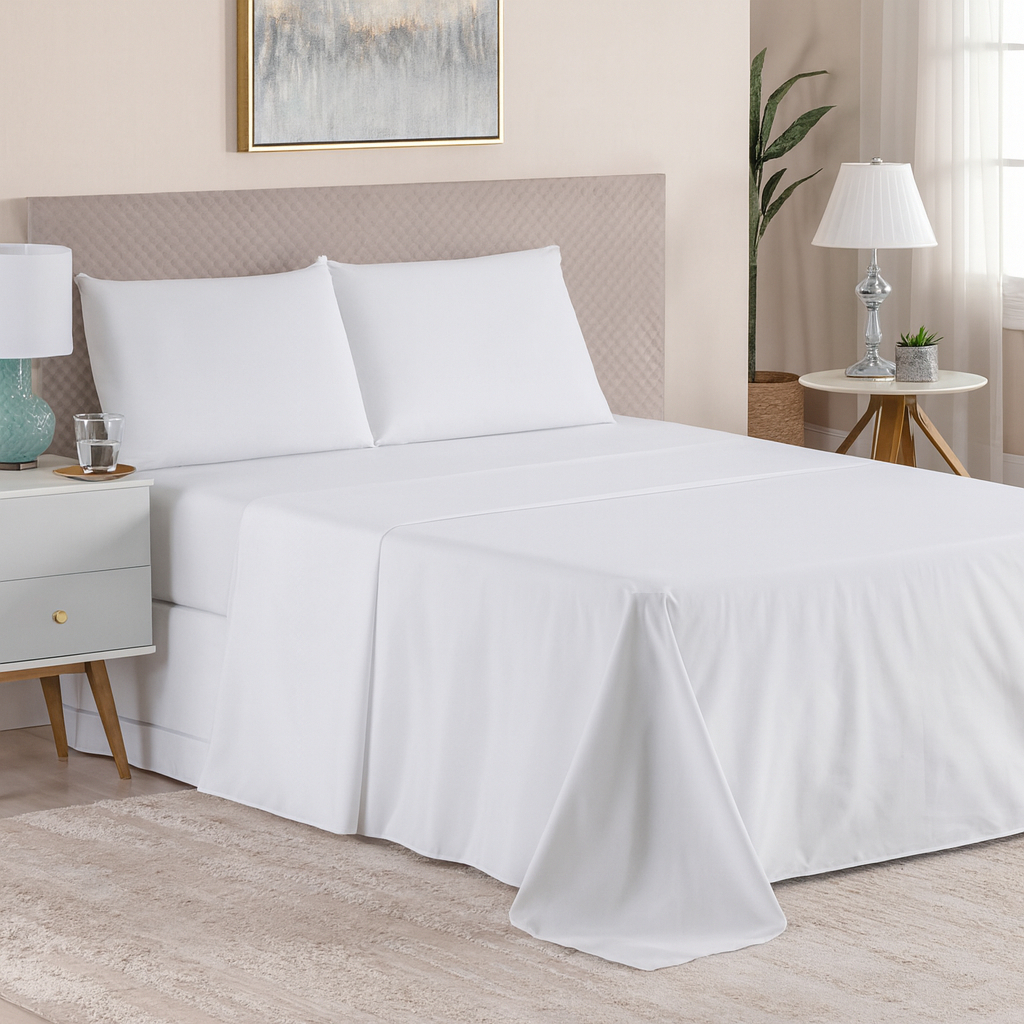 Kit 5 Lençol Sem Elástico Branco Casal Percal 400 Fios 100% Algodão – Toque Macio, Alta Qualidade em Oferta na Shopee