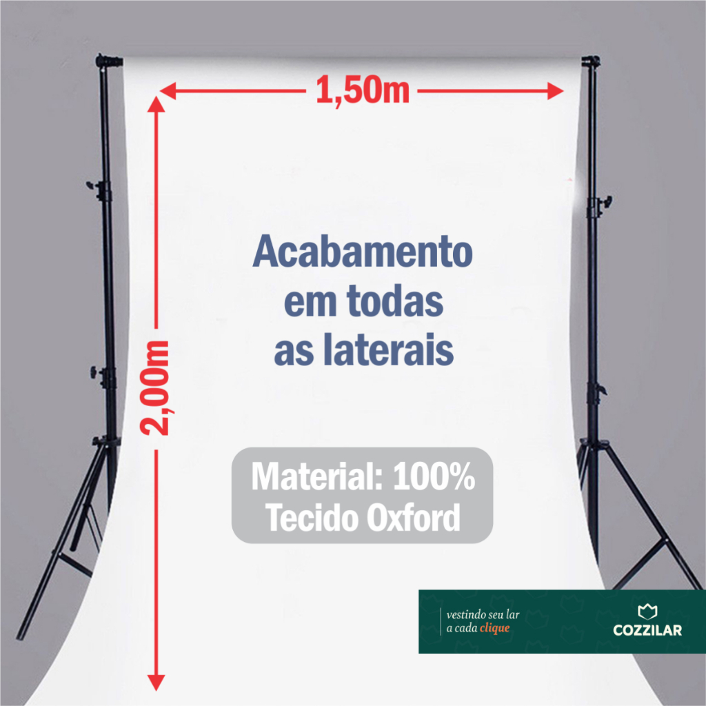 Fundo Infinito Branco Verde Em Tecido 2,00x1,50m Estúdio Fotográfico Foto Vídeo Anuncio Cozzilar