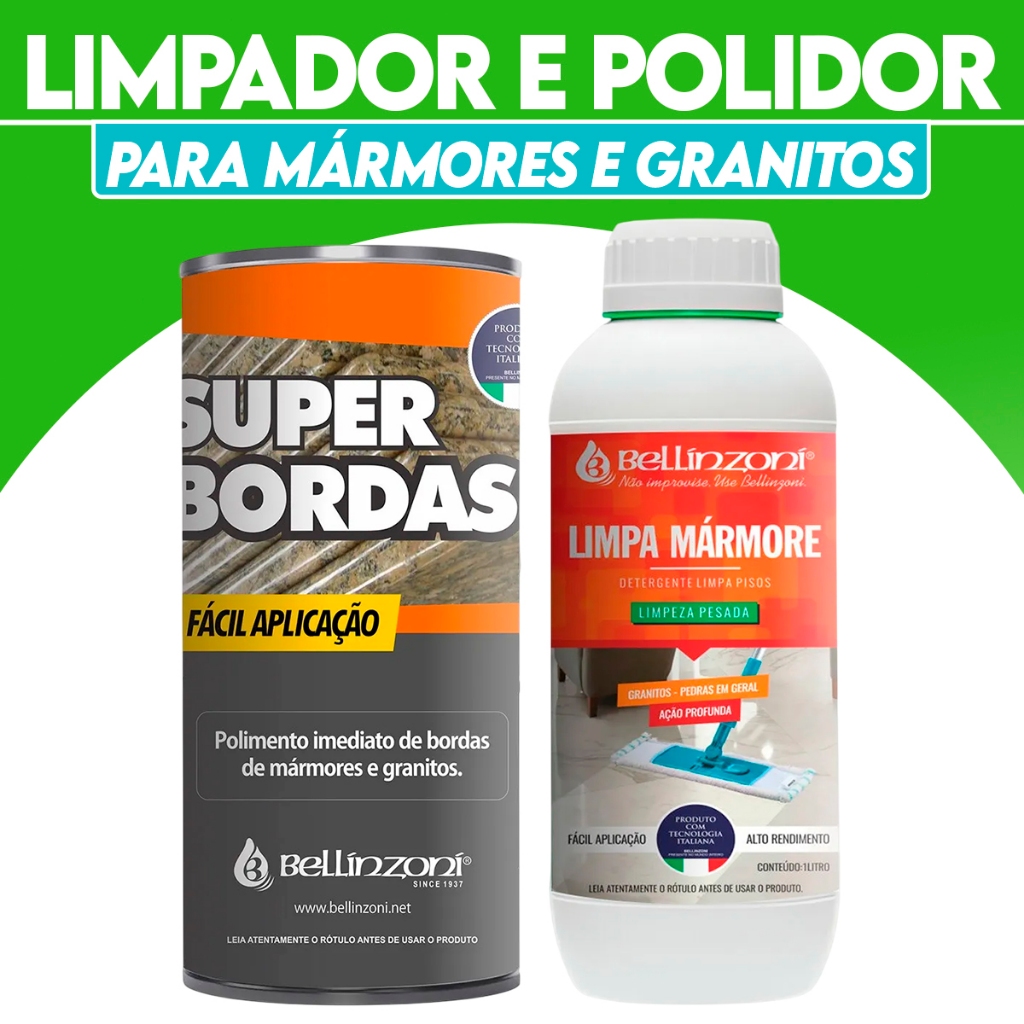 Limpa Mármores e Granitos Intensifica Cor e Dá Brilho Beelinzoni