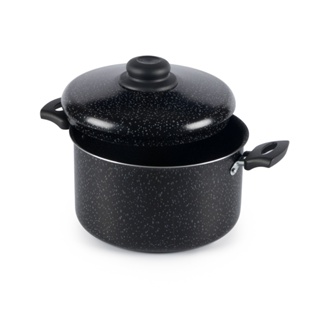 Caldeirão Antiaderente Tampa Aluminio 20Cm 3L Preto Nacional em Oferta na Shopee