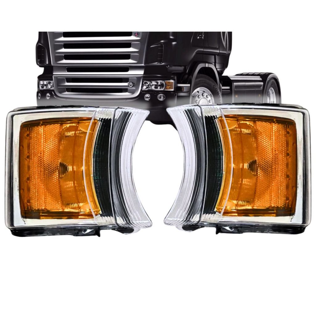 Par Lanterna Pisca Seta Led Para Scania Serie 5 6 PGR Led Lanterna Seta Scania S5 S6 PGR Led + DRL em Oferta na Shopee