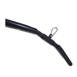 Puxador curvo curto 56 cm com giro + mosquetão triceps academia musculação