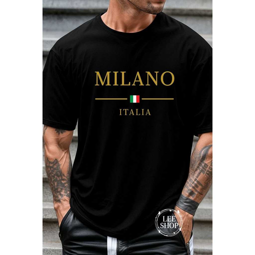 camiseta milano masculina Camiseta Básica Masculina Streetwear Algodão Fio 30.1 T-shirt 100% algodão confortável