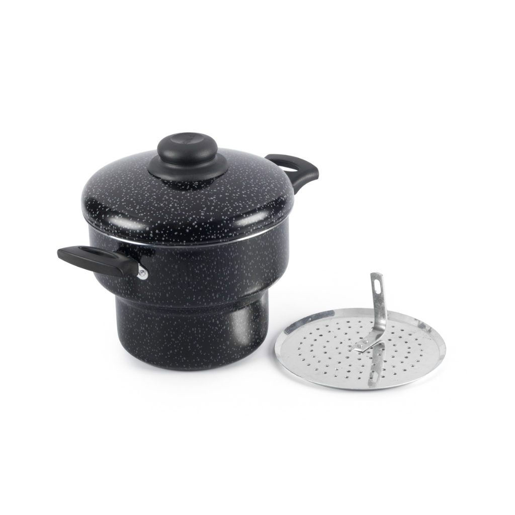 Cuscuzeira Antiaderente 16Cm Preto Nacional em Oferta na Shopee