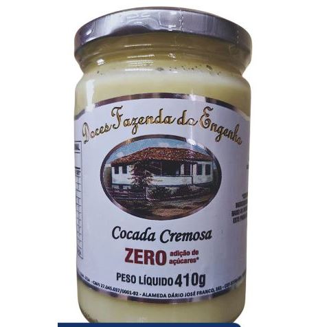 Cocada cremosa Diet Fazenda do Engenho- zero Adição de Açúcares 400g