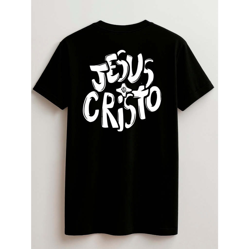 Camisa Jesus Cristo 100% Algodão Unissex Juvenil e Infantil 2 ao 16 anos Gospel