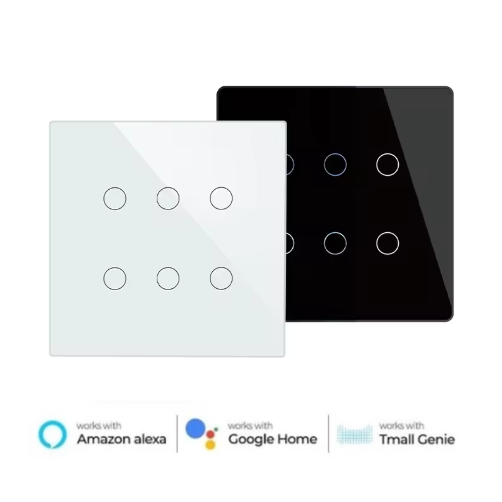 Interruptor 4 e 6 Botões 4x4 Touch Wifi Inteligente Alexa SmartLife Tuya