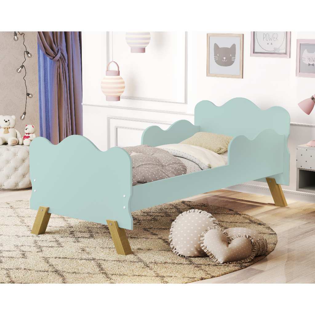 Mini Cama Infantil com Colchao Angel com Proteção Lateral