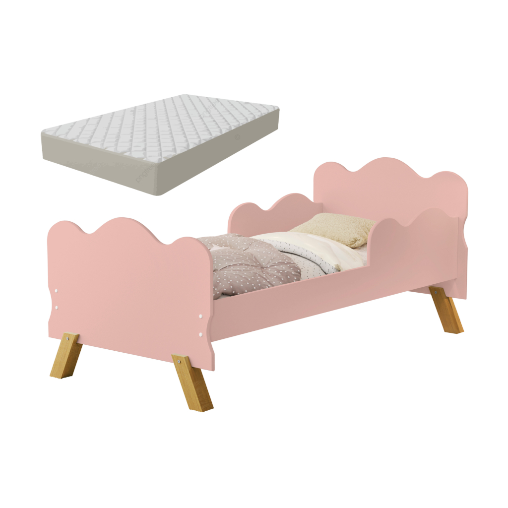 Mini Cama Infantil com Colchao Angel com Proteção Lateral em Oferta na Shopee