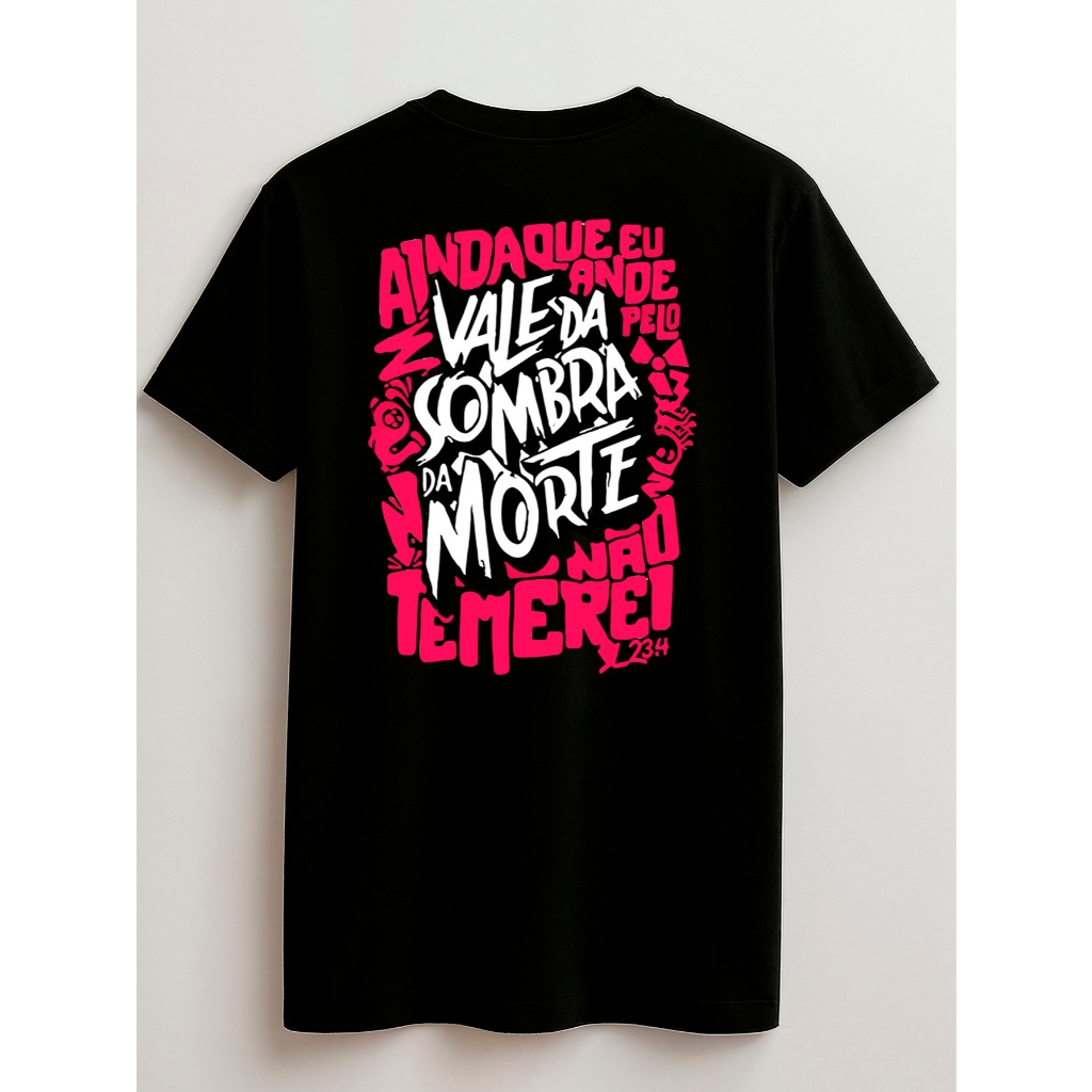Camisa Vale da Sombra Unissex Juvenil e Infantil 2 ao 16 anos Gospel 100% Algodão